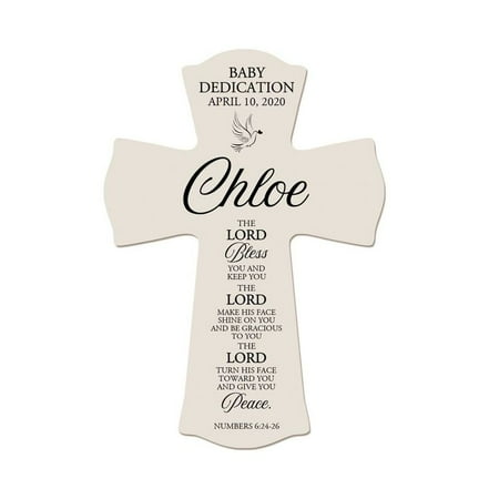 LifeSong Milestones 8x11.25in Black Wall Cross_Chloe Baby Dedication
