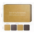 thumbnail image 2 of RENMTURE Faux Leather Placemats,Cup mat,Non-Slip, for Kitchen Dining Table,Conference,Restaurant,Coffee Shop (Walnut Brown, Rectangle)_Gift Of G, 2 of 5