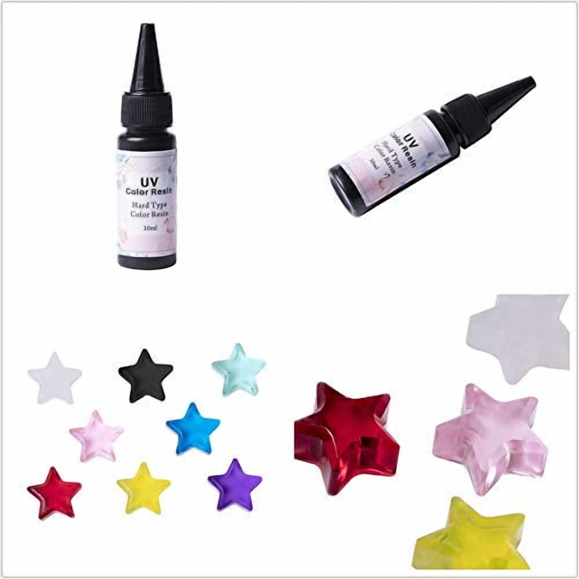 UV Resin-8x 30ML Color Epoxy Resin -Black White Yellow Purple Green Blue Pink Red- No Need Mix Pigment, High Gloss