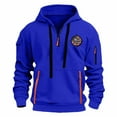 thumbnail image 2 of Namayuj Zip Up Hoodies for Men Basic Solid Color Hooded Sweatshirt Oversized Sweater Tops Cotton Long Sleeve Hoodie with Pcokets, 2 of 3