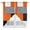 Orange Gray Black, variant on Burnt Orange Black Grey Kitchen Window Curtains, Swag Curtains Valance for Bedroom Living Room Bathroom, Modern Irregular Geometric Abstract Rod Pocket Window Curtain Block Drapes 2 Panels 36"x36"