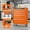 Orange, variant on Amkui Heavy-Duty 5-Drawer Rolling Tool Chest - Locking Steel Storage Cabinet, Smooth-Glide Drawers, Drawer Liners, Lockable Casters for Garage/Workshop - Red/Black