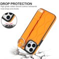 thumbnail image 3 of Allytechgroup 2024 New Trendy Back Case Cover for Apple iPhone 14 Pro Max, Premium PU Leather Luxury Design with Ring Holder Stand Bracket Bumper Shockproof Phone Case for Girls Women, Orange, 3 of 8