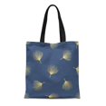 thumbnail image 1 of NUDECOR Canvas Tote Bag Beach Tropical Pattern Gold Leaves Jungle Beautiful Chic Abstract Durable Reusable Shopping Shoulder Grocery Bag, 1 of 1