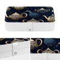 thumbnail image 4 of Arabic Teapot Travel Organizer Decorative Box Earring Holder PU Leather with Removable Compartment Portable Display Case, 4 of 6