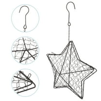 SOPOTUTU 1Pack Silver Star Shaped Wall Planter 10.6X10.2X2.6in for Indoor Plants