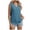 Blue, variant on OSOLU Women Sleeveless Ruffled V-Neck Tops Summer Linen Tank Tops Solid Color Edge Hem Camisoles Shirts Trendy Dailywear