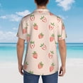 thumbnail image 4 of Fotbe Strawberries Camisa Hawaiana para Hombre Unisex – Camisa Casual de Verano con Botones de Manga Corta de Algodón y Lino,Medium, 4 of 7