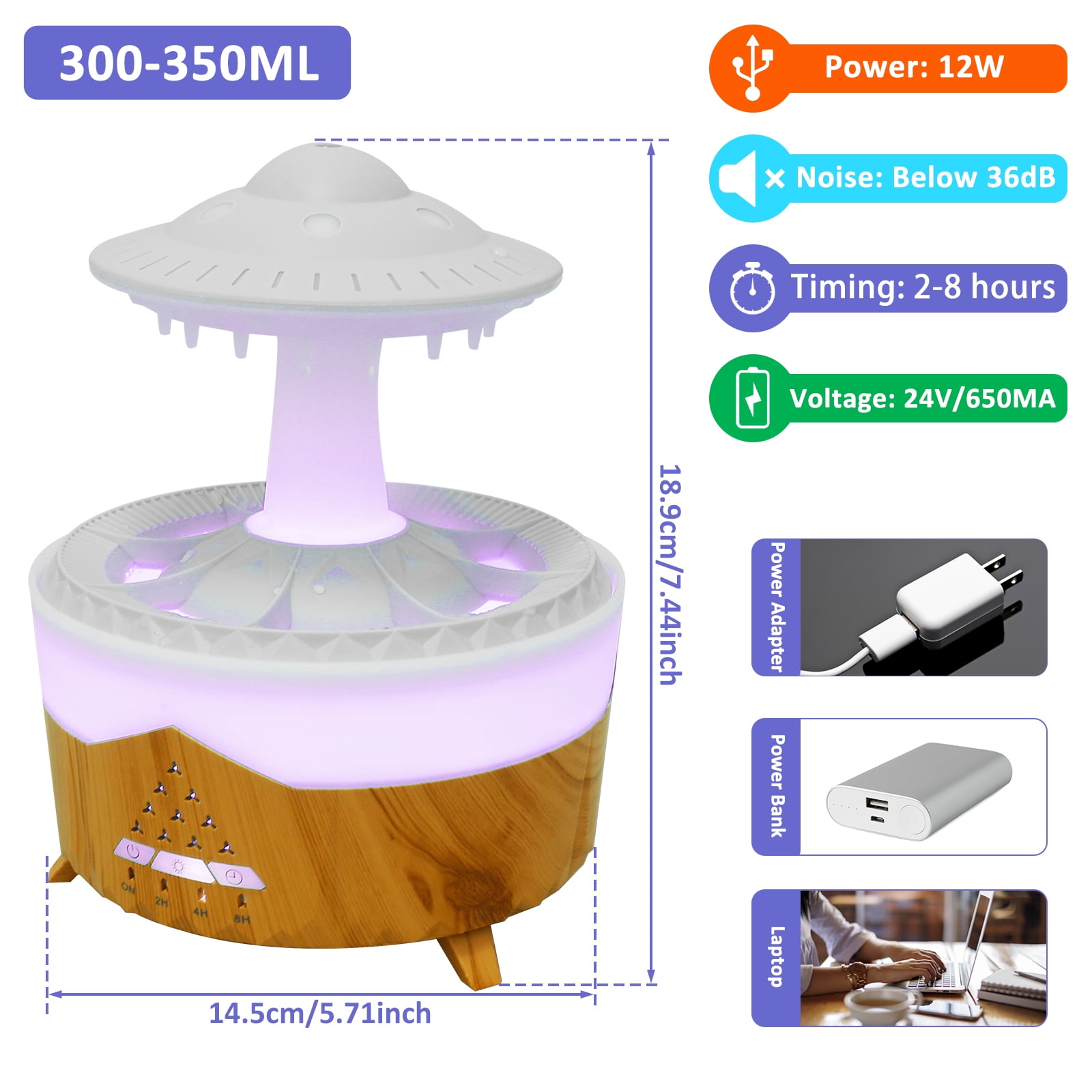 Rain Cloud Humidifier Water Drip Mushroom, Cloud Humidifier Rain Drop,Night  Light at Rs 1200, Room Humidifier in Surat