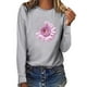 thumbnail image 1 of Puntoco Mujer Cáncer de mama top Casual Manga larga O-cuello Sudadera Pullover Blusa Puntoco Puntoco-4790, 1 of 4