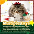 thumbnail image 4 of All For Paws Happy Holiday 2 pack Plush Cat Toy with Catnip, Christmas Mistletoe & Santa Mouse, 4 of 7