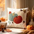 thumbnail image 4 of AURIGATE Pumpkin Pillow Cover, 17.7 in Canvas Living Room Sofa Festival Bow Decoration Cushion for Halloween Thanksgiving Home Decor, 4 of 8