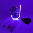 thumbnail image 2 of Letter Neon Lights, LED Neon Night Light Neon Lights Wall Decorative Night Light for Kids Bedroom Battery USB Operated Purple, 2 of 8