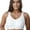 White, variant on Women's Shiny Silk Sports Bra Wirefree High Support Comfortable Tank Top For Small Plus Size, White, Size XXXL