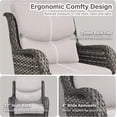 thumbnail image 6 of Bellefurn Luxury Patio Swivel Rocker Chairs Wicker Rocking Chair,Outdoor Swivel Chairs Set of 2,Swivel Glider Lounge Chairs with Side Table for Patio Balcony,Porch,Garden, 6 of 11