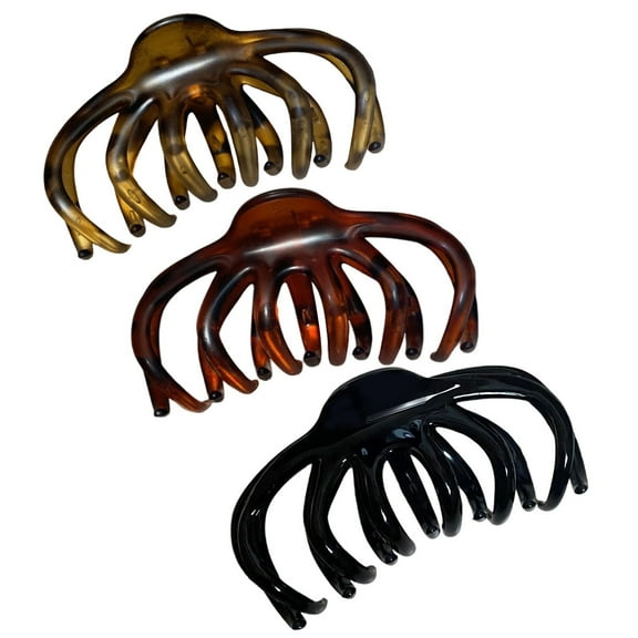 3/4Pcs Hair Claw Octopus Design Anti-slip Teeth Strong Grip Hair Clip Back Head Bath Hair Barrette Hair Accessory