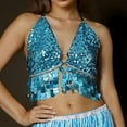 thumbnail image 3 of Fewfanhot Women's Luxury Sequined Dance Outfit with Fringes and Built-In Chest Pads, Performance Clothes for Raves & Celebrations, 3 of 5