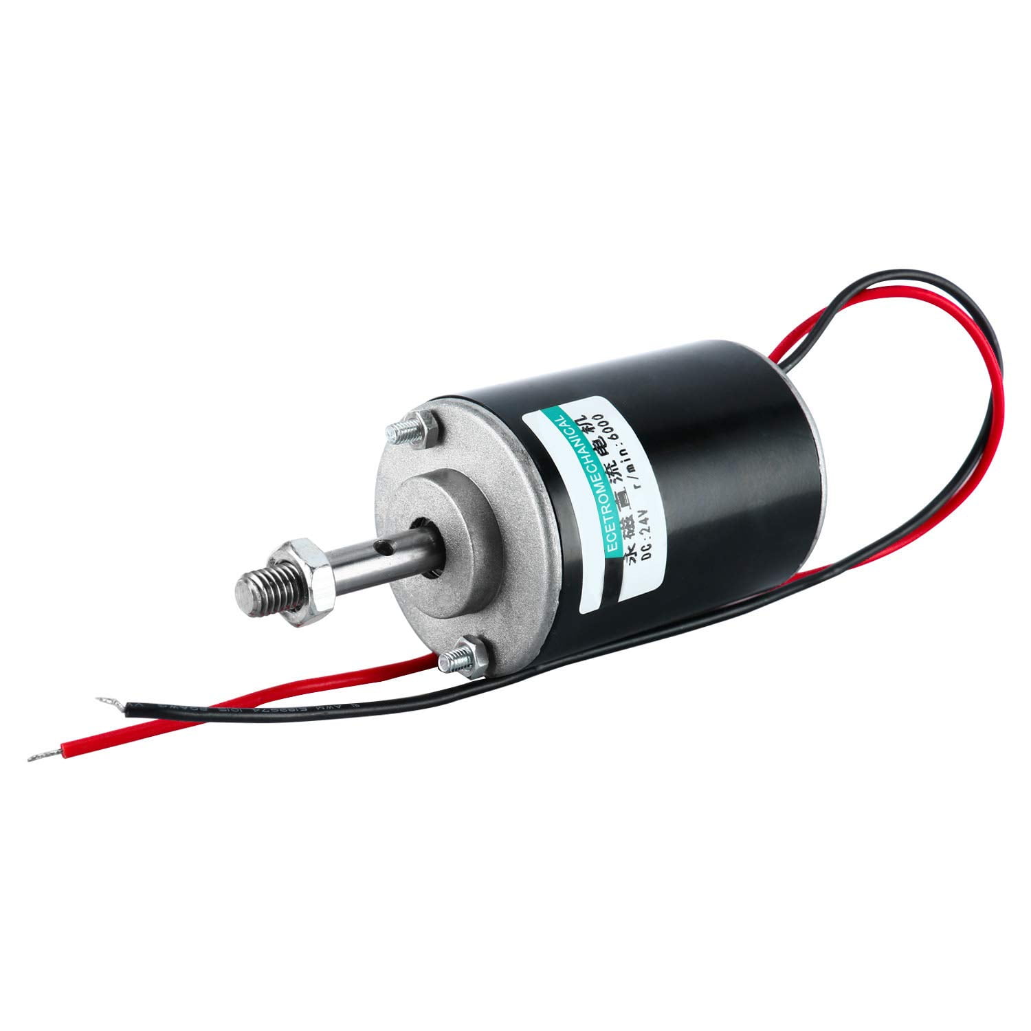 30W 6000RPM YaeGarden DC 24V Permanent Magnet DC Motor Electric Gear Motor Micro Speed Reduction Geared Motor High Speed CW//CCW For DIY Generator