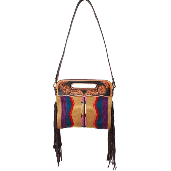 Women's Western Handwoven Wool Rodeo Cowgirl Purse Shoulder Handbag 27FK40