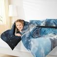 thumbnail image 4 of Homewish 3D Blue Dragon Bedding Comforter Set for Teens, Magic Western Animal Twin Comforter Sets, Gothic Wildlife Reversible Bedding Set, Ultra Soft Bedroom Decor, 2 Pieces, 4 of 8
