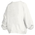 thumbnail image 3 of Women's Pressbox White North Carolina Tar Heels Janice Retro Logo Oversized Pullover Sweatshirt, 3 of 3