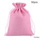 thumbnail image 1 of Matsuzay 50 Uds. Bolsa de lino con cordón organizador de joyas bolsa de almacenamiento de té portátil para el hogar Almacenamiento y organización del hogar rosado 13x18cm Matsuzay HA5722-35, 1 of 6