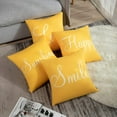 thumbnail image 2 of Yellow Set of 4 Throw Pillow Covers Furry Home Decor Pillow Cases Decorative 18X18 Inches Outdoor Cushion Couch Sofa Cojines Pillowcases Sunshine Happy Love Smile, 2 of 6