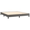 Box spring bed with mattress grey 180x200 cm artificial leather