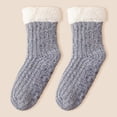 thumbnail image 2 of Yuanlong Womens Crew Slipper Socks Lined Non Floor Socks With Grips Thick Warm Winter Indoor Cozy House Socks, 2 of 6
