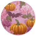 thumbnail image 2 of Round Placemats Plate Mats 15 Inch Non-Slip Heat Resistant Washable PVC Set Table Decoration for Kitchen Dining Halloween Pumpkins and Bats, 2 of 5