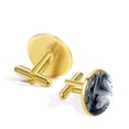 thumbnail image 3 of Marble Elegant Stainless Steel Cufflinks Set for Formal Attire - for Business Meetings and Weddings, 3 of 6
