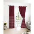 thumbnail image 3 of Red Striped Blackout Curtains for Bedroom/Living Room, Thermal Insulated Kitchen Curtains, Vintage Stripes Ombre Grommet Darkening Window Treatment Drapes 42"x63"x2, 3 of 8