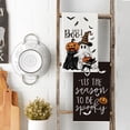 thumbnail image 3 of SM-XLHN Ghost Pumpkins Bats Cat Hey Boo Halloween Kitchen Towels Dish Towels, 18x26 Inch Seasonal Decoration Hand Towels Set of 2, 3 of 6