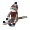 Pack of 4 Small Gray and Red Americana Plush Sock Monkey Stuffed Animals 14"