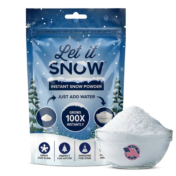 Instant Fake Snow for Slime Made in USA Safe & Easy Artificial Snow Powder