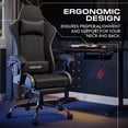 thumbnail image 3 of X Rocker Honeycomb Faux Leather PC Gaming Chair, Black, 3 of 11
