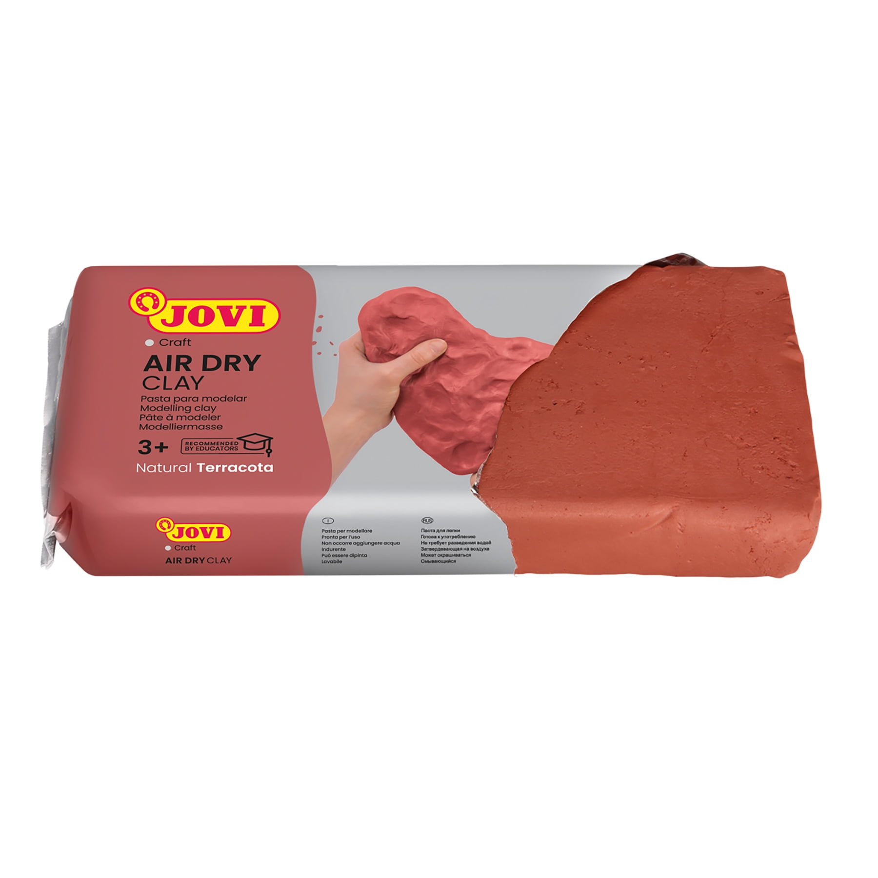 JOVI Air Dry Clay, Terracotta, 2.2lb Bar, Pack of 2
