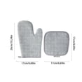 thumbnail image 3 of 2 Pieces Oven Mitts and Pot Holders Set with Thick Cotton Padding, Heat Resistant, Microwave Safe, Kitchen Gloves for Hot Dishes, Surface Protection, Multiple Colours, 3 of 6