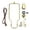 Brass Plated + Adjustable Harp, variant on B&P Lamp® Brass Plated Finish Table Lamp Wiring Kit with a 10 Inch Harp and 3-Way Socket