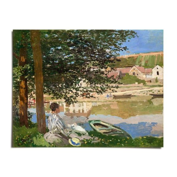 River Scene at Bennecourt c. 1868 - Claude Monet - 8x10 - Wall Art Print - UNFRAMED