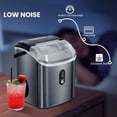 KISSAIR Portable Nugget Ice Maker, SelfCleaning, 32lbs/24H, Stainless