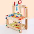 thumbnail image 4 of Wooden Activity Table Blue Simulation Disassembly and Assembly Tool Workbench with Chair for Children, 4 of 9