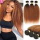 thumbnail image 2 of Extensiones de cabello humano liso y rizado ombré 12A, 100% mechones de cabello Remy virgen vietnamita Afro Yaki sin procesar, coser en tejido de cabello, 2 of 5