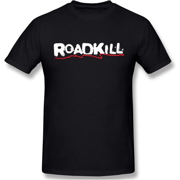 Roadkill Graphic T-Shirt Men's Retro Distressed Funny Sarcastic Black Cotton Short Sleeve Tee
