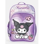 Sanrio Hello Kitty and Friends Girls 17" Kuromi Quilted Backpack, Purple