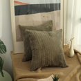 thumbnail image 2 of XYKA Clearance Soft Corduroy Striped Velvet Throw Pillow Set 2-Pack 12" x 20" Rectangle Decorative Cushions for Couch High-Grade Polyester Blend with Plush Velvet Texture Hidden Zipper Design, 2 of 5