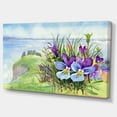 thumbnail image 2 of Spring Violet Flowers on Mountain - Floral Canvas Art Print, 2 of 4
