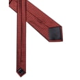 thumbnail image 5 of Dark Red Ties for Men Plaid Checkered Tie Set Silk Necktie Pocket Square Handkerchief Cufflinks Lapel Pin Tie Clip, 5 of 5