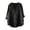 Noir, variante sur Chemise Décontractée en Mélange de Lin Coupe Ample Col Rond Style Élégant