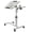 White, variant on Adjustable Overbed Desk with Wheels – Height 23.6-37.4in – Tilting Desktop & Rolling Stand – Mobile Laptop Table for Home, Office, or Hospital – Color: Black